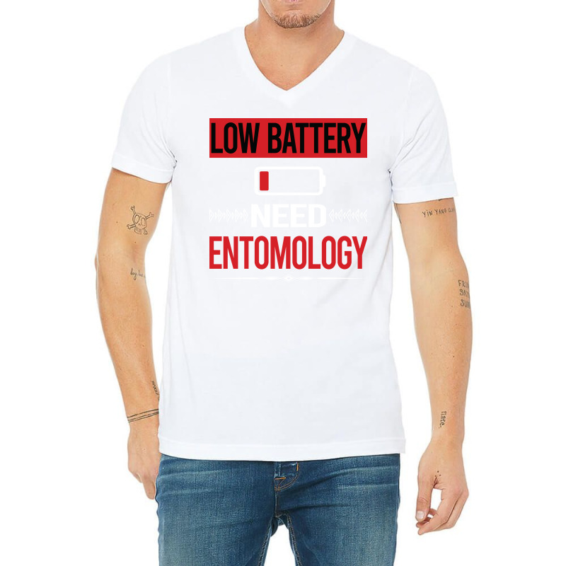 Low Battery Entomology Entomologist Insect Insects V-neck Tee | Artistshot