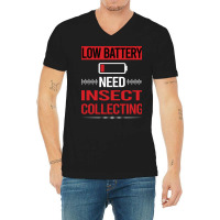 Low Battery Insect Collecting Girl V-neck Tee | Artistshot