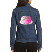 Birthday Cake For Wizards Ladies Denim Jacket | Artistshot