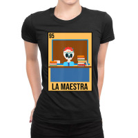 La Maestra Floral Skull Spanish Latina Bilingual T Ladies Fitted T-shirt | Artistshot