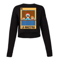 La Maestra Floral Skull Spanish Latina Bilingual T Cropped Sweater | Artistshot