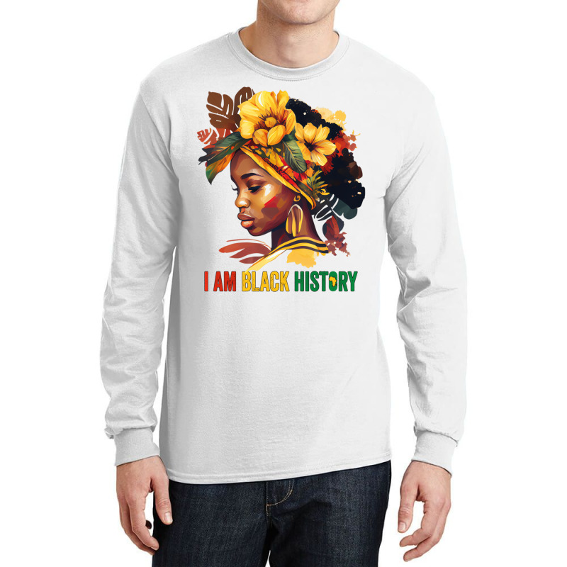 I Am Black History Women Girls Black Queen Month H Long Sleeve Shirts | Artistshot