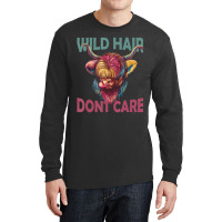 Cowgirl Wild Hair Dont Care Scottish Highland Cows Long Sleeve Shirts | Artistshot