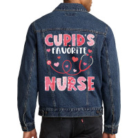 Cupid's Favorite Nurse Valentine's Day T Shirt Men Denim Jacket | Artistshot