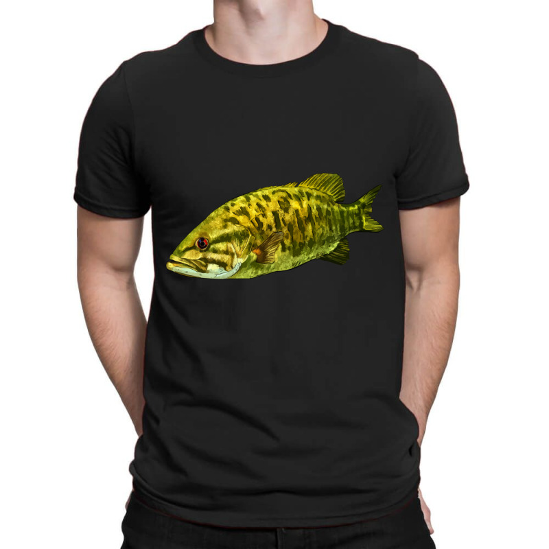 Smalmouth Bass Fish Illustrations T-shirt | Artistshot