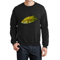 Smalmouth Bass Fish Illustrations Crewneck Sweatshirt | Artistshot