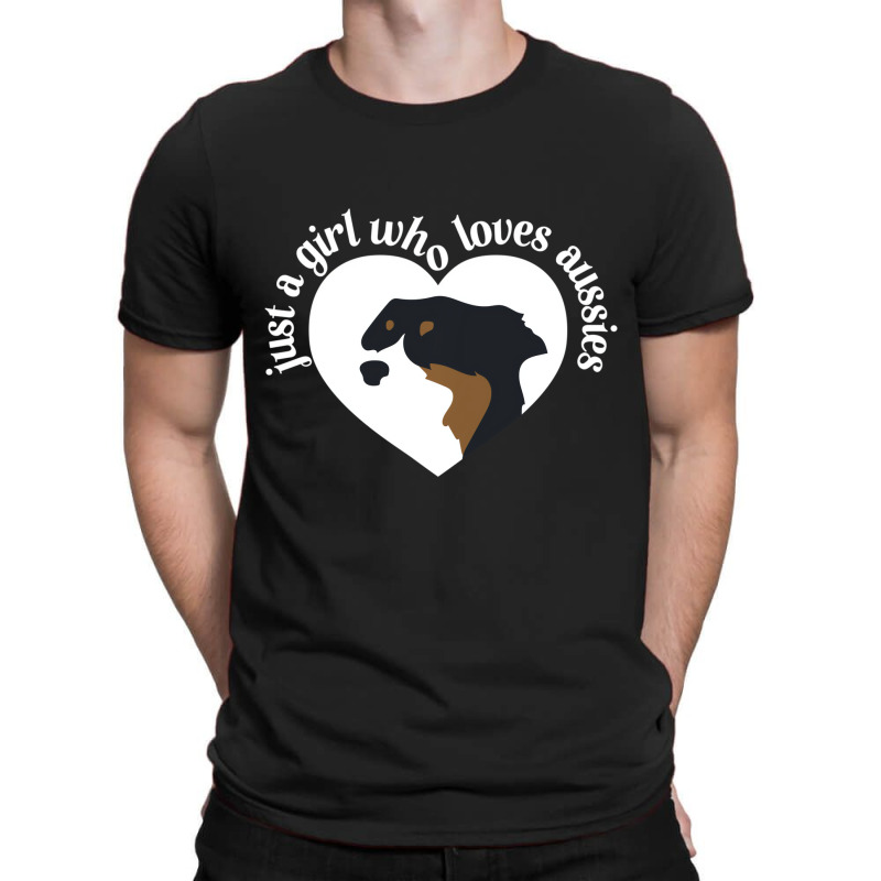 Just A Girl Who Loves Aussies Australian Shepherd T-Shirt by tahon | Artistshot