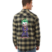 Joker (dc)  (low Poly Abstract) Fanart (zoomout Effect) Flannel Shirt | Artistshot