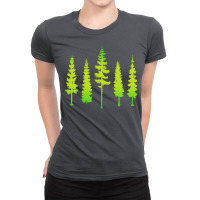 Beautiful Vibrant Conifer Trees Love Ladies Fitted T-shirt | Artistshot