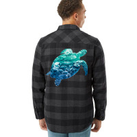 Ocean Life Turtle Earth Day Environmentalist Natur Flannel Shirt | Artistshot