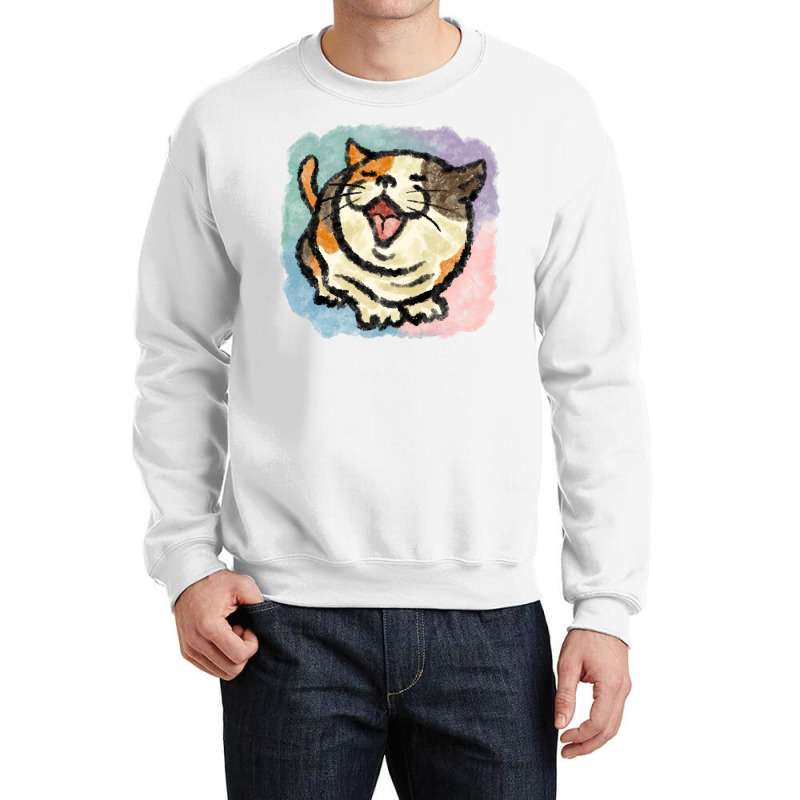 Tortoiseshell Cat Is Happy Aesthetic Crewneck Sweatshirt by akiburdimyy | Artistshot