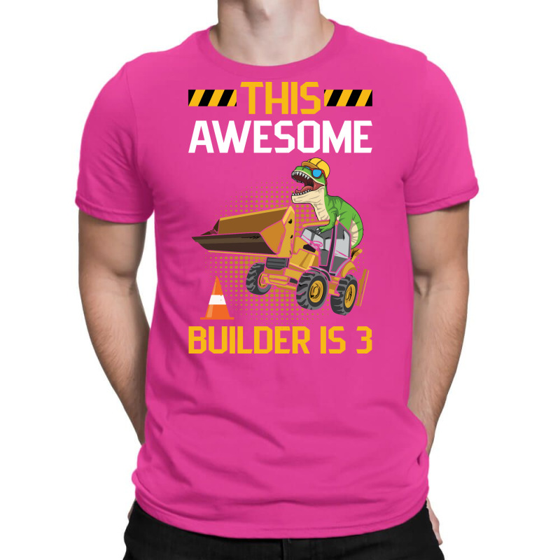 Construction Design For A 3 Year Old Birthday Boy T-shirt | Artistshot