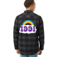 Rainbow 1991 Birthday  70s Flannel Shirt | Artistshot