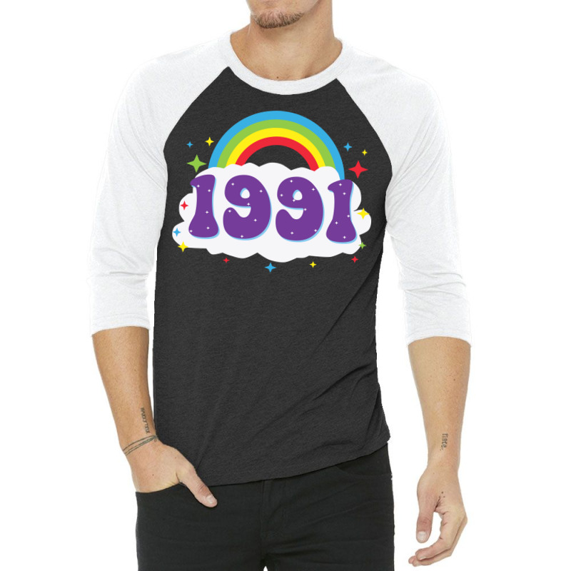 Rainbow 1991 Birthday  70s 3/4 Sleeve Shirt | Artistshot