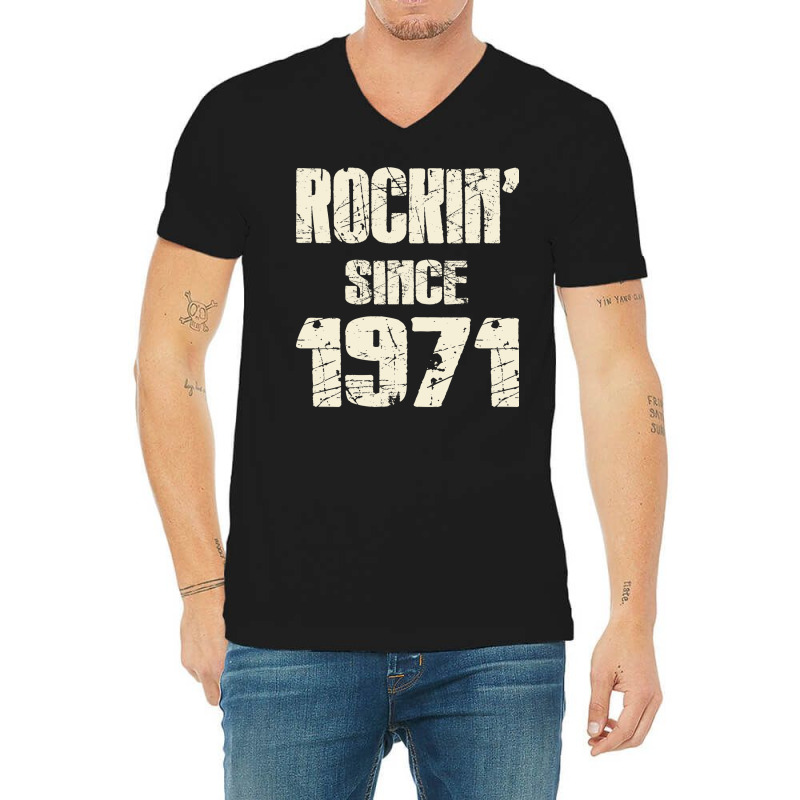 Rockin Since 1971 Trending V-neck Tee | Artistshot