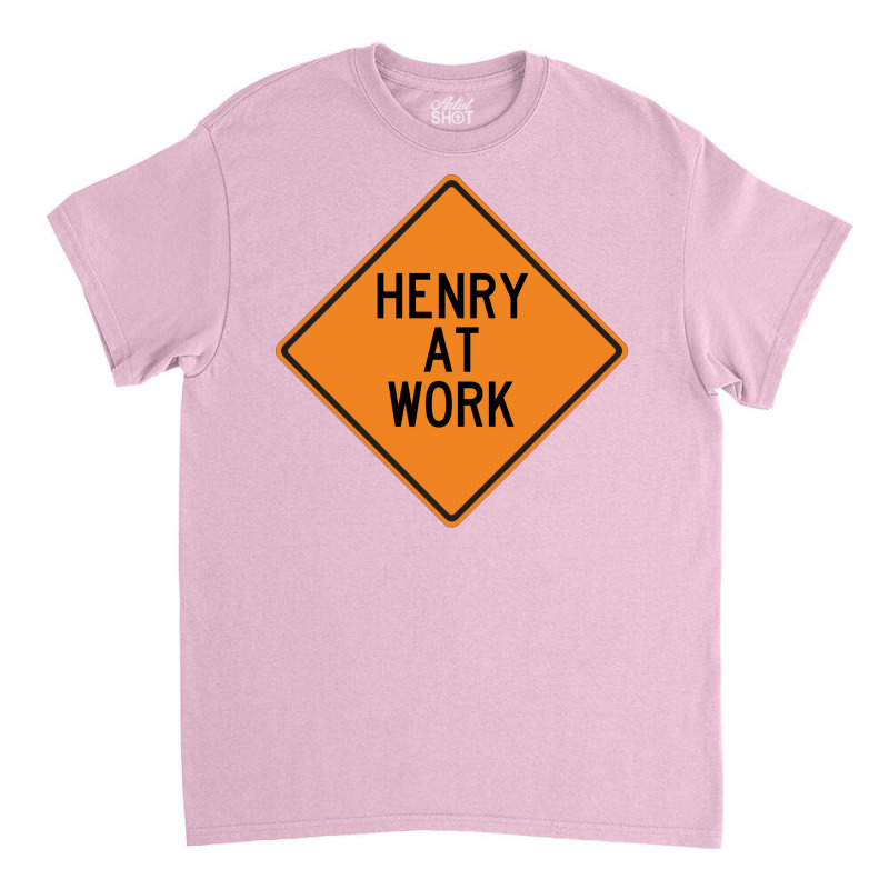 Henry At Work Funny Warning Sign 80s Classic T-shirt | Artistshot