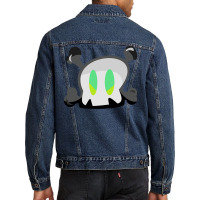 Green Bonehead Girl Men Denim Jacket | Artistshot