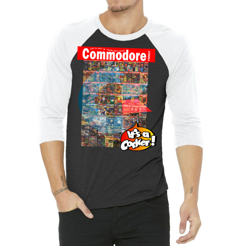 Commodore 64 Commodore Format Covers 70s 3/4 Sleeve Shirt by noonxrsbj4 | Artistshot