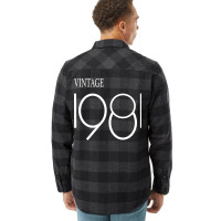 Vintage 1981 Birthday  Trending Flannel Shirt | Artistshot