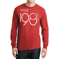 Vintage 1981 Birthday  Trending Long Sleeve Shirts | Artistshot