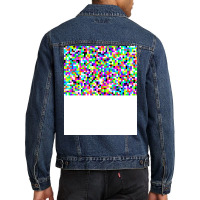 Png Noise Random Big Blocks Mess Nostalgia Men Denim Jacket | Artistshot