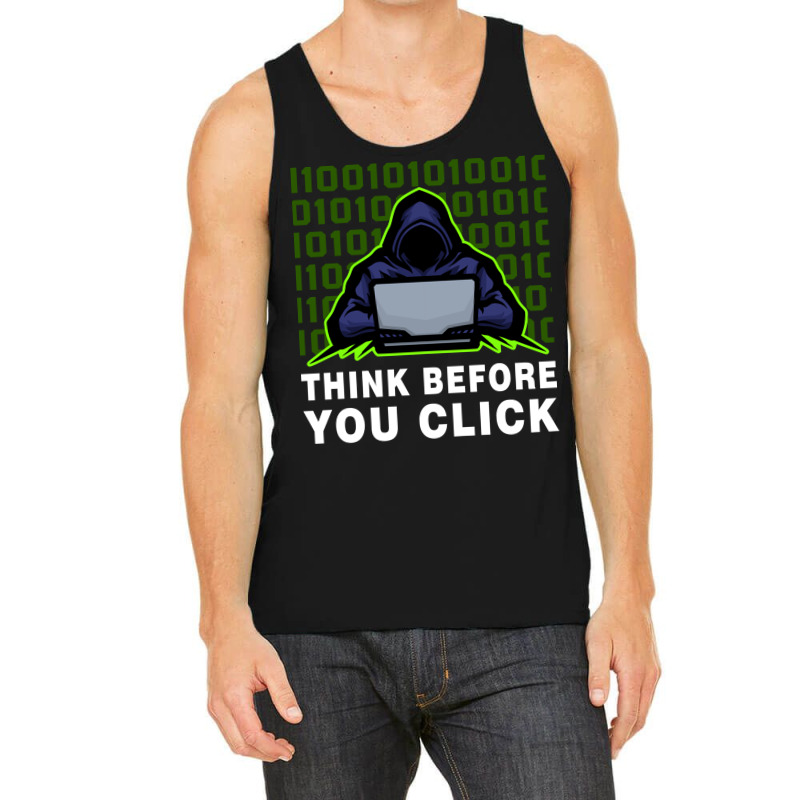 Think Before You Click Cybersecurity Awareness Coo Tank Top | Artistshot