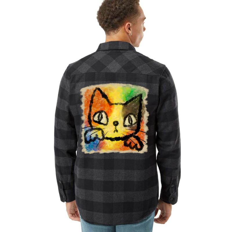 Tortoiseshell Cat Punch Aesthetic Flannel Shirt by turynobarfox | Artistshot