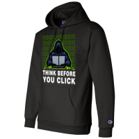 Think Before You Click Cybersecurity Awareness Coo Champion Hoodie | Artistshot