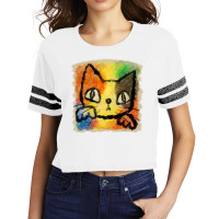 Tortoiseshell Cat Punch Aesthetic Scorecard Crop Tee | Artistshot