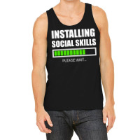 Installing Social Skills Please Wait Hipster Tank Top | Artistshot