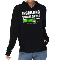 Installing Social Skills Please Wait Hipster Lightweight Hoodie | Artistshot