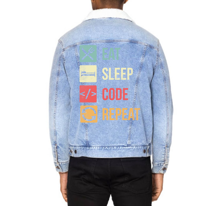 Software Engineer Coding Cute Unisex Sherpa-Lined Denim Jacket by noonxrsbj4 | Artistshot