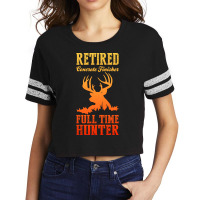 Retired Concrete Finisher Full Time Hunter Trendin Scorecard Crop Tee | Artistshot