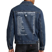 Construction Coordinator T  Construction Coordinat Men Denim Jacket | Artistshot