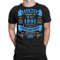 30th Birthday 30 Years 1991 May Girl T-shirt | Artistshot