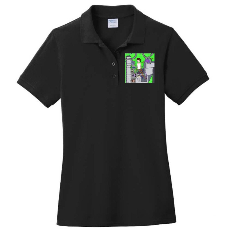 Serial Experiments Lain Hooked On The Wired Trendi Ladies Polo Shirt by sarrafsianour | Artistshot