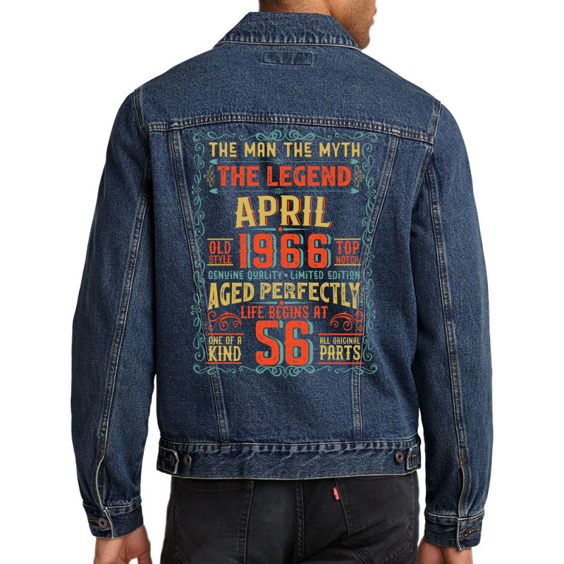 The Man The Myth The Legend 56 Birthday 1966 Girl Men Denim Jacket | Artistshot