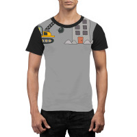 Kids Drawing Construction Site With Demolition Tru Graphic T-shirt | Artistshot