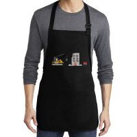 Kids Drawing Construction Site With Demolition Tru Medium-length Apron | Artistshot