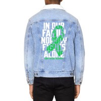 Kidney Disease Support Family Kidney Disease Aware Unisex Sherpa-lined Denim Jacket | Artistshot