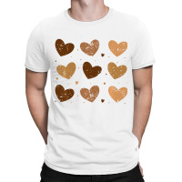 Diversity Heart Skin Tones Black Pride Melanin Kin T-shirt | Artistshot