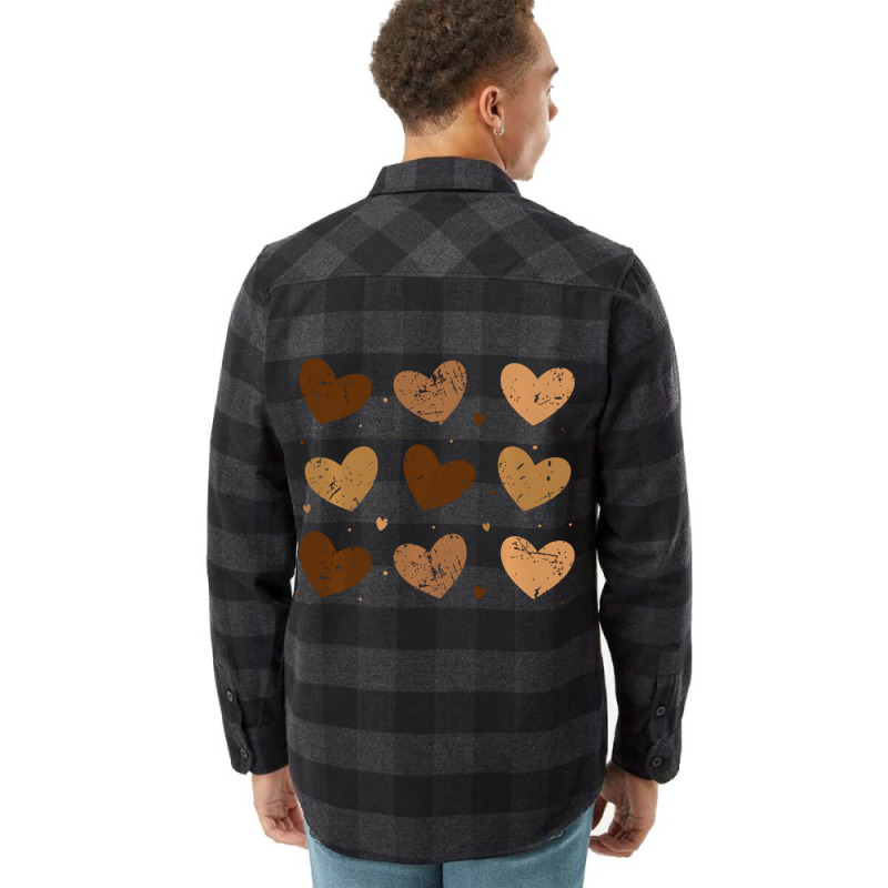 Diversity Heart Skin Tones Black Pride Melanin Kin Flannel Shirt by onofre | Artistshot