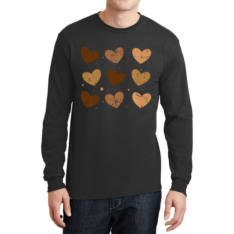 Diversity Heart Skin Tones Black Pride Melanin Kin Long Sleeve Shirts by onofre | Artistshot