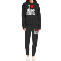 I Heart (love) Being Delusional Pullover Hoodie Hoodie & Jogger Set | Artistshot