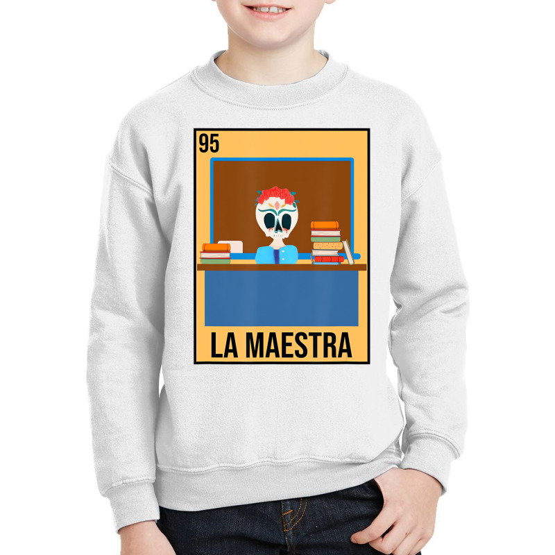 La Maestra Floral Skull Spanish Latina Bilingual T Youth Sweatshirt by kalieberg | Artistshot