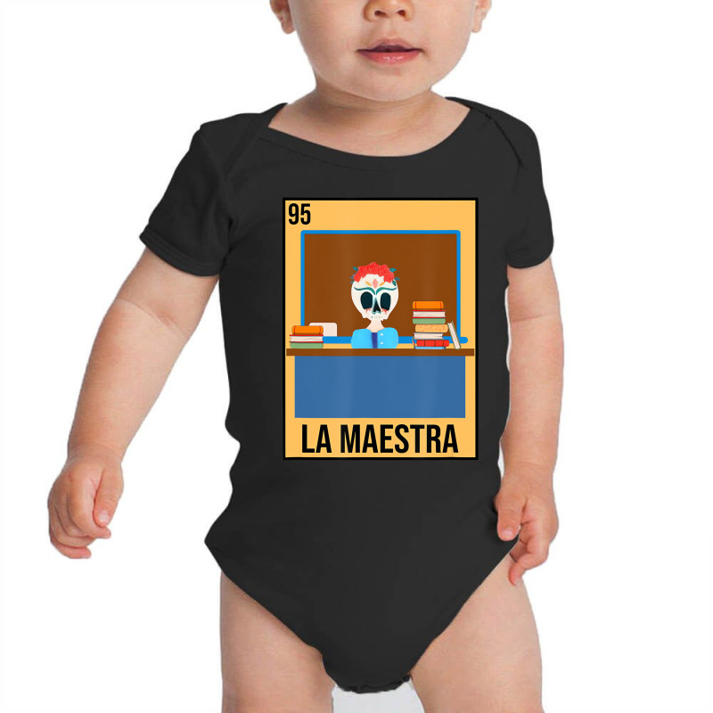 La Maestra Floral Skull Spanish Latina Bilingual T Baby Bodysuit by kalieberg | Artistshot