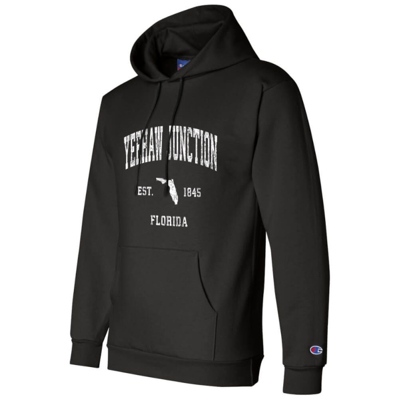 Yeehaw Junction Florida Fl Vintage Athletic Sports Champion Hoodie by holubarpro | Artistshot