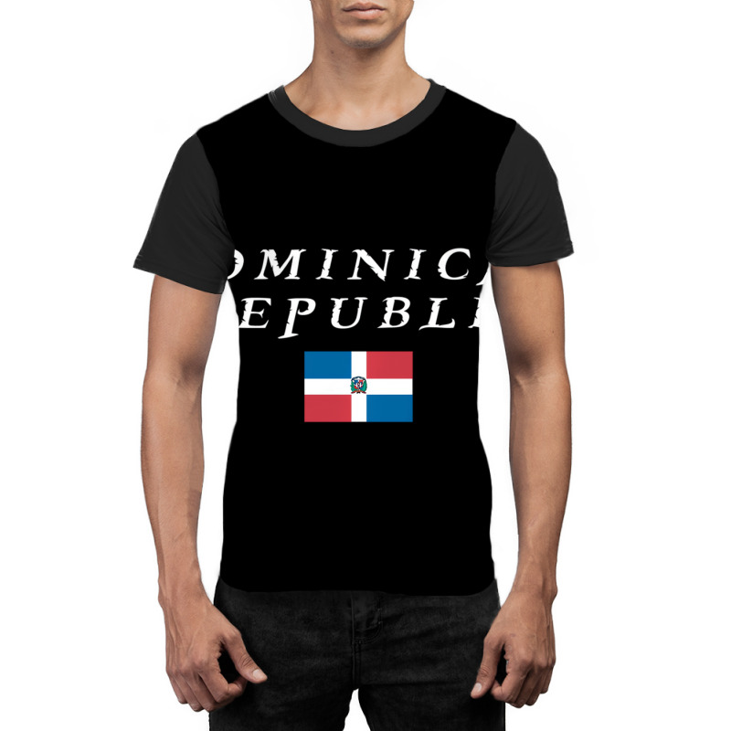 Dominican Republic, National Flag Of Dominican Rep Graphic T-shirt by onofre | Artistshot