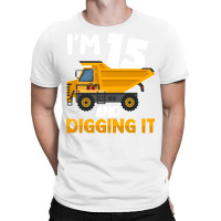 Kids Fifteen 15th Birthday Construction Boy 15 Yea T-shirt | Artistshot