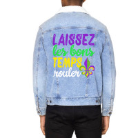 Laissez Les Bons Temps Rouler Funny Mardi Gras Par Unisex Sherpa-lined Denim Jacket | Artistshot